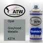 Preview: Opel, Greyhood Metallic, 427A: 400ml Sprühdose, von ATW Autoteile West.